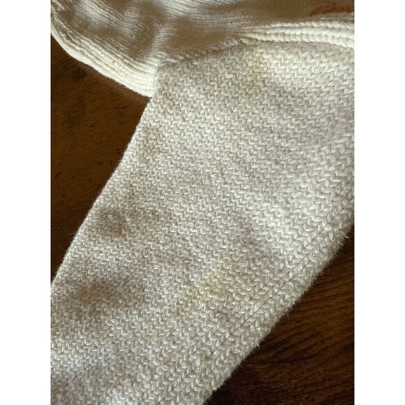 Vintage Le Mine Baby Cardigan White With Floral Embroidery & Yellow Buttons 3mth - Picture 12 of 16